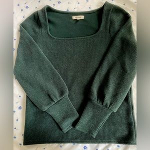 Madewell ribbed square neck top